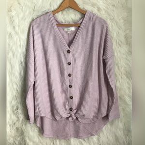 NWT Pink Waffle Knit Women’s Top